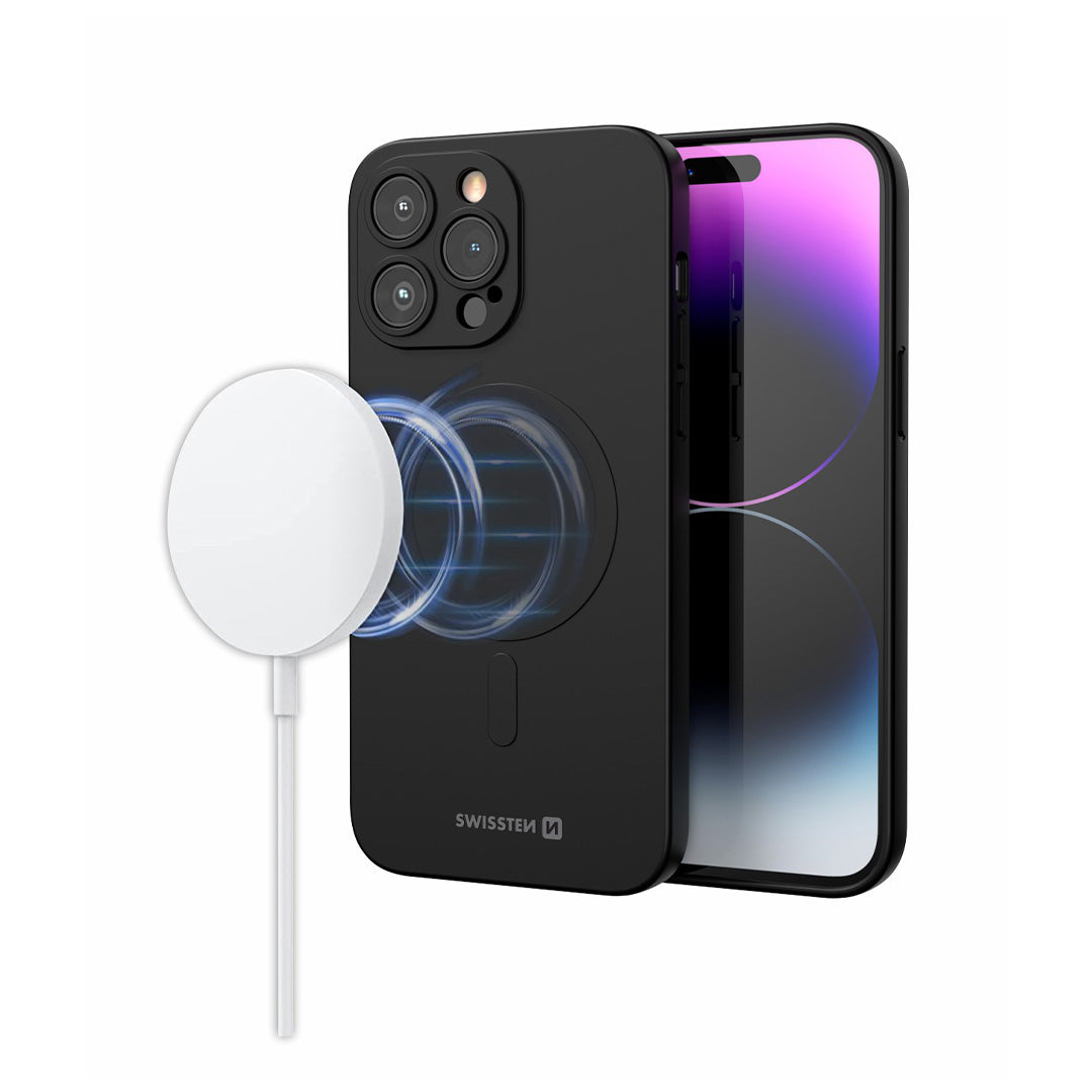 Swissten iPhone 15 Pro Max Soft Joy Magstick Case | Zwart
