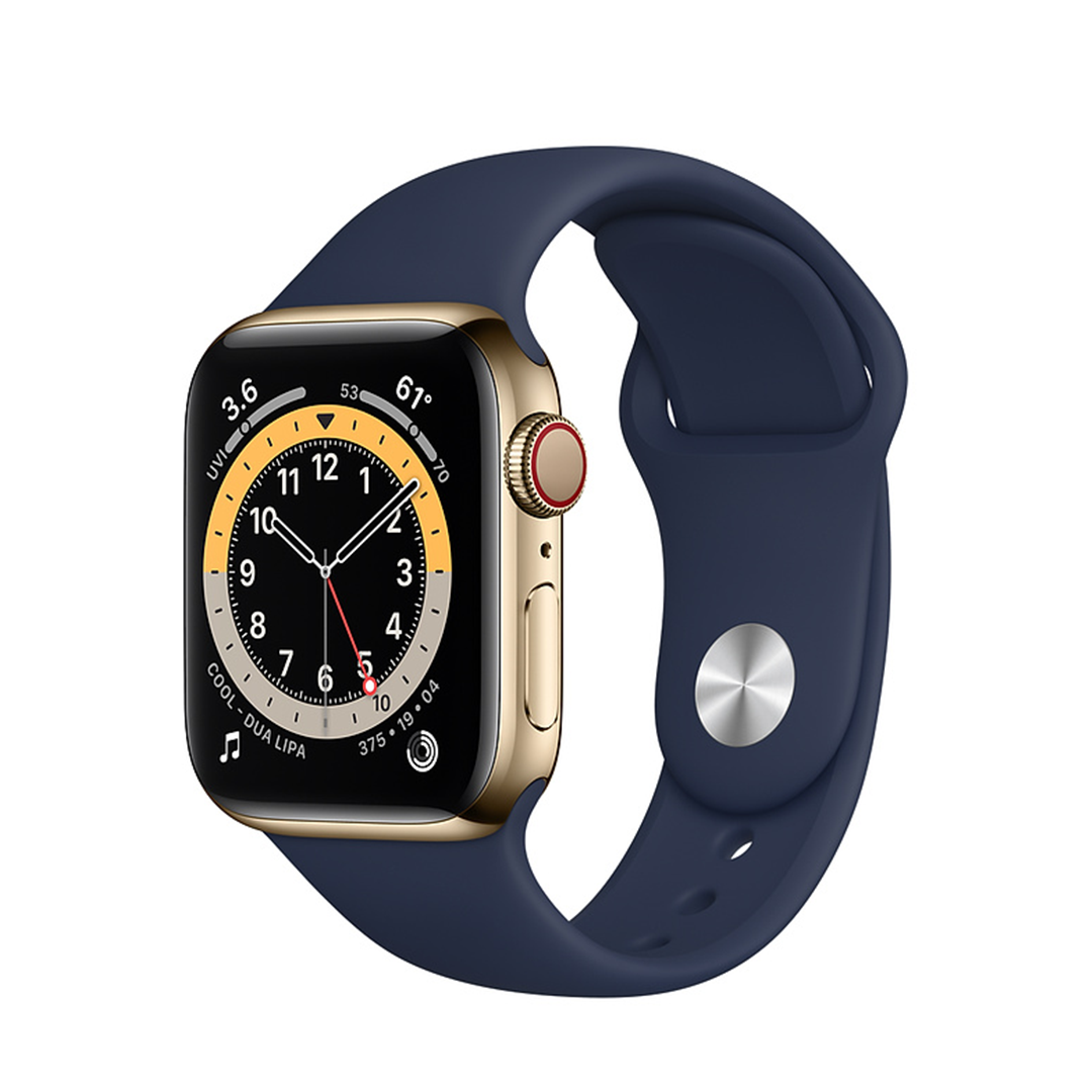 Apple Watch Series 6 40mm Goud / Blauw - GPS + 4G