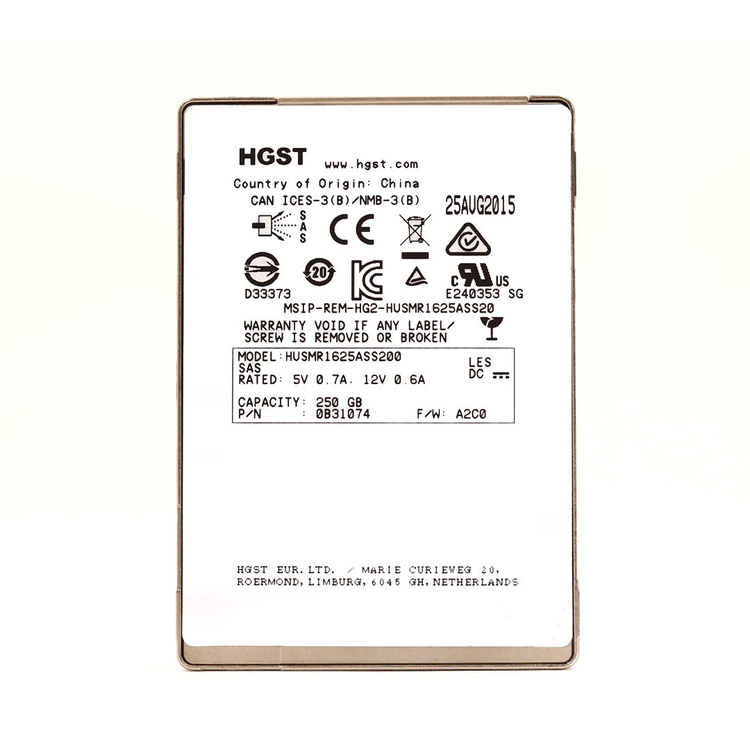 HGST Ultrastar SSD1600MR 0B31074 SAS SSD 12Gb/s 2.5" | HUSMR1625ASS200