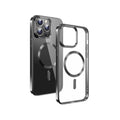 Swissten iPhone 15 Pro Max Metallic Magstick Hoesje | Transparant/Zwart