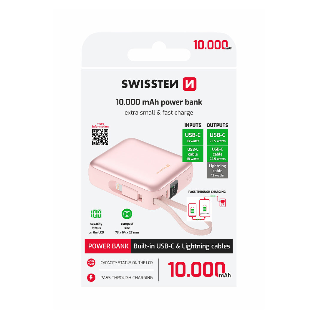 Swissten Powerbank 35W 10 000mAh | Rose