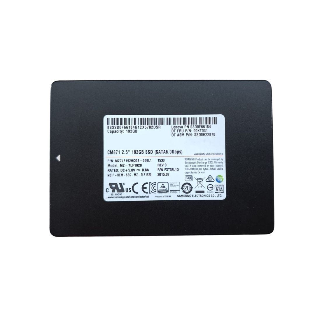 Samsung CM871 MZ7LF192HCGS SATA SSD 192GB 2.5"