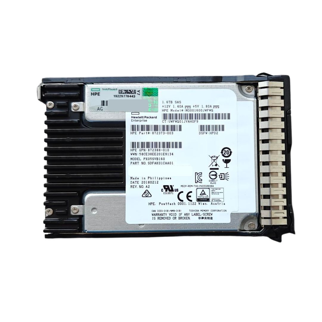 Toshiba Mixed Use 12Gb/s SAS SSD 1.6TB 2.5" | HPE PX05SVB160